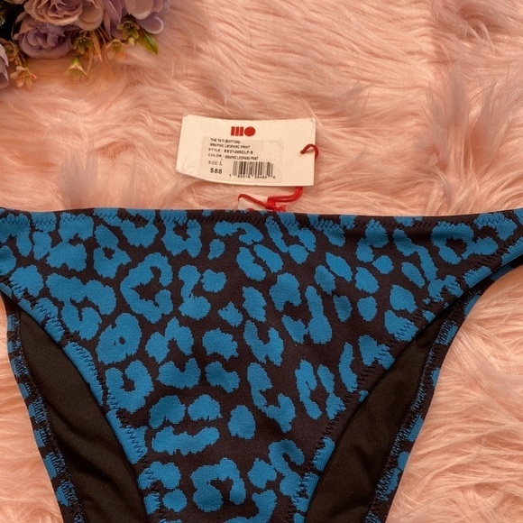 NWT Solid & Striped The Tati Bikini Bottom in Graphic Leopard Print sz L - Picture 5 of 11